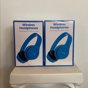 Blue Wireless Headphones